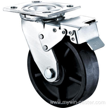 8'' Heavy Duty Plate Swivel High Temperature Caster With Brake